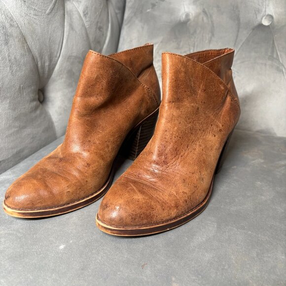 Lucky Brand Tan Leather Western Ankle Booties‎ – Women’s 7.5 M - Picture 3 of 7